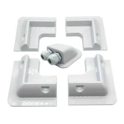 Suportes ABS para instalação de painéis solares em caravanas RV 7PCS Branco Preto