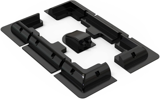 Suportes ABS para instalação de painéis solares em caravanas RV 7PCS Branco Preto