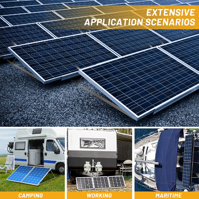 Montagem de painel solar fotovoltaico Montar de alumínio ajustável Painel solar triângulo Bracket de pólo
