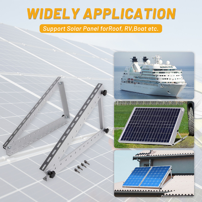 Montagem de painel solar fotovoltaico Montar de alumínio ajustável Painel solar triângulo Bracket de pólo