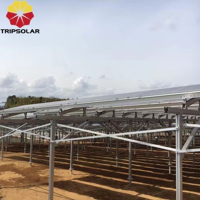 Instalação em campos abertos Sistema de montagem em solo de rede solar com design personalizado