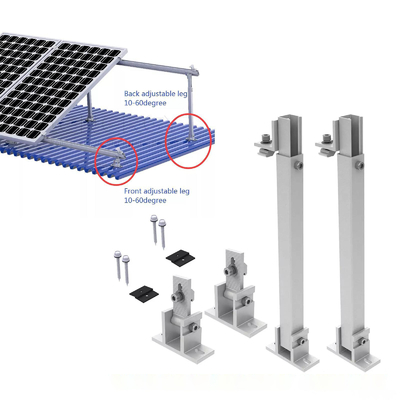 Brackets de montagem de inclinação de painéis solares ajustáveis para estruturas portáteis de estrutura de alumínio
