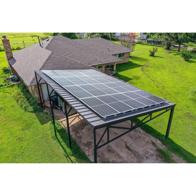 Carga de vento 60M/s Painel Solar Resistente Sistema de Montagem Solar Carport com acabamento anodizado