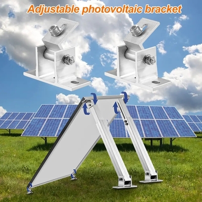 Brackets de montagem de inclinação de painéis solares ajustáveis para estruturas portáteis de estrutura de alumínio