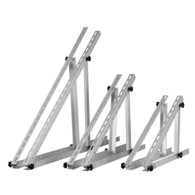 Suporte solar triangular ajustável para montagem de módulos de alumínio e aço galvanizado