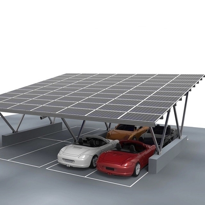 Estrutura do sistema PV painel solar de alumínio suporte de carro com acabamento de prata natural