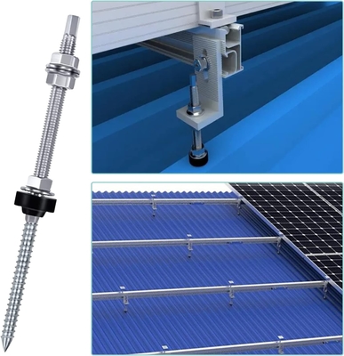 Instalação de telhados de painéis solares anodizados L Pés em vários tamanhos para diferentes sistemas de telhado