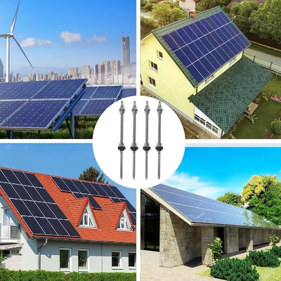 Instalação de telhados de painéis solares anodizados L Pés em vários tamanhos para diferentes sistemas de telhado