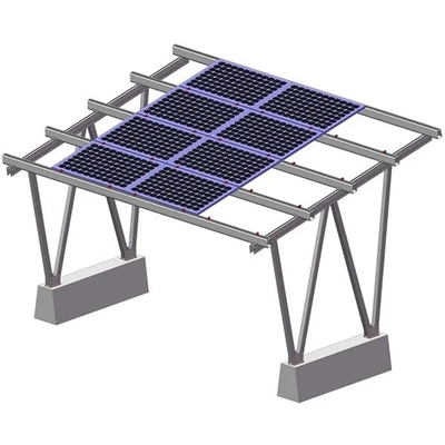 Sliver ou personalização AL6005-T5 Solar Carport com painéis Estrutura de estantes de estacionamento