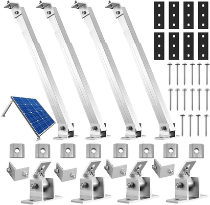 Suporte de painel solar anodizado de comprimento personalizado para solução de montagem de telhado plano e parede
