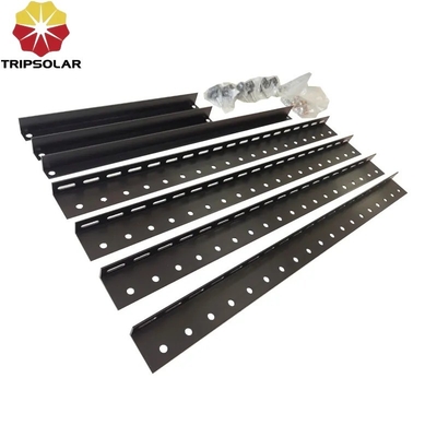 Roof Metal e Instalação de Campo Aberto Estrutura do Painel Solar Bracket em Prata Natural