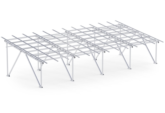 Kit de Montagem de Carport Solar de Alumínio para Carga de Vento 60m/s Sistema de Conector Solar Canopy