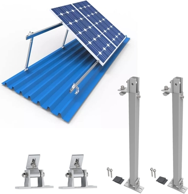 AL6005-T5 Suporte de montagem de painéis solares com ângulo ajustável e carga de neve de 1,5KN/m2