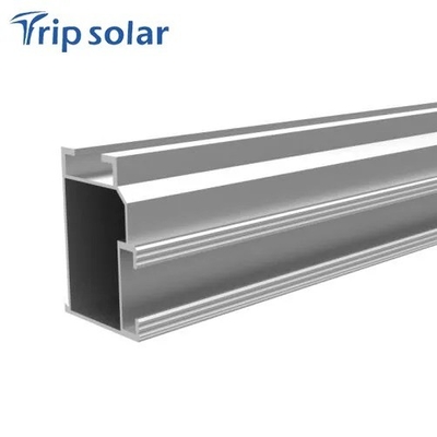 Venda direta de trilhos de montagem de painéis solares de prata natural para módulos de estrutura ou sem estrutura