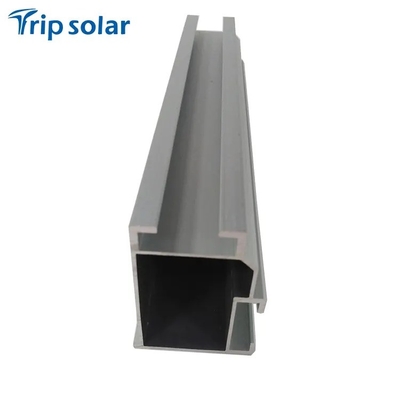 Venda direta de trilhos de montagem de painéis solares de prata natural para módulos de estrutura ou sem estrutura