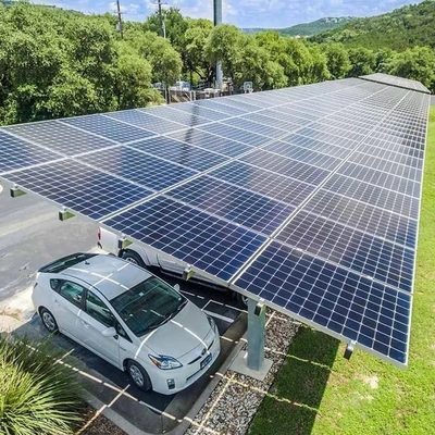 Estrutura do sistema Pv Alumínio Garagem portátil Solar BIPV Painel de telhado Carport Postes