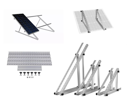 Sistema de montagem de painéis solares ajustáveis para telhados de metal / estanho