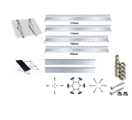 Sistema de montagem de painéis solares ajustáveis para telhados de metal / estanho