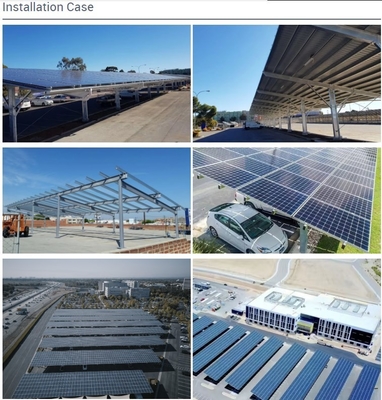 Parque Industrial Painel Solar Estrutura de Carport Personalizada para Requisitos do Cliente
