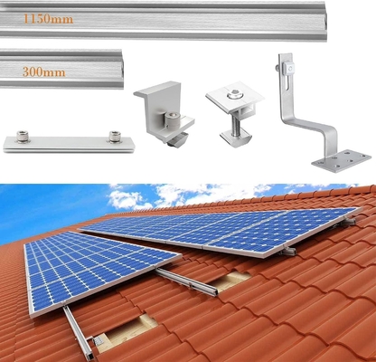 Painel Solar de Roof Metal Montado Bracket Natural Alumínio Roof Hook para Carga de Vento 60m/s