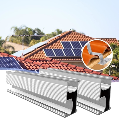 Painel Solar de Roof Metal Montado Bracket Natural Alumínio Roof Hook para Carga de Vento 60m/s
