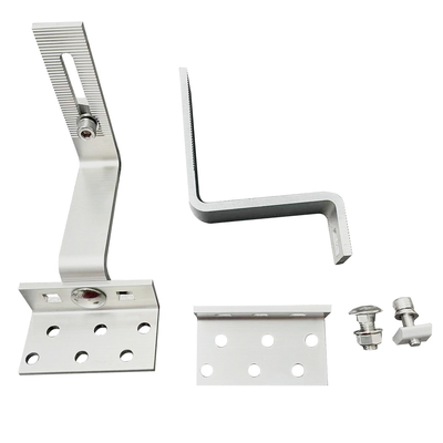 Painel Solar de Roof Metal Montado Bracket Natural Alumínio Roof Hook para Carga de Vento 60m/s