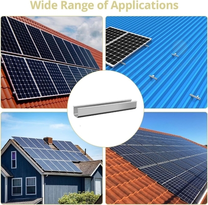 Sistema de montagem de telhado de estanho de alumínio solar de metal para trilhos