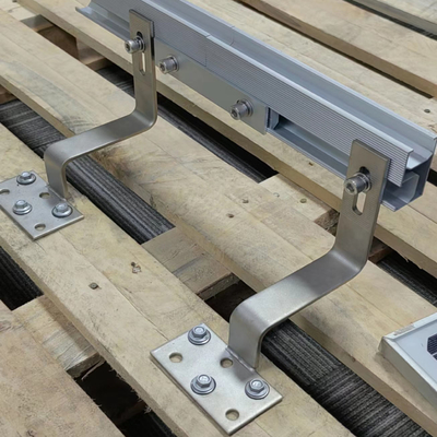 1.4KN/m2 Carga de Neve Mini Rail solar anodizado para sistema de montagem de telhado solar
