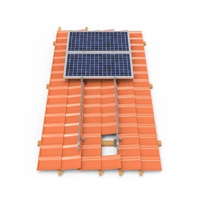 Site de instalação de gancho de alumínio para telhado solar em telhado de azulejos para carga de neve de 1,4KN/m2