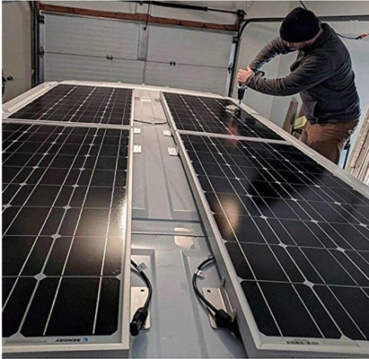 Suporte de alumínio Z para montagem de painéis solares na função do sistema de energia do RV