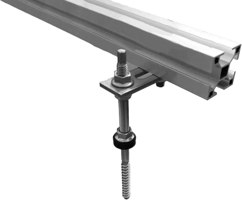 Kit de parafusos de fixação solar com acabamento anodizado para telhas de telhado certificado ISO9001/CE