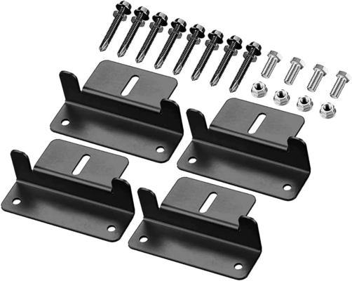 Prata natural ou preto galvanizado por imersão quente do painel solar de montagem do Z Bracket Kit para RV System