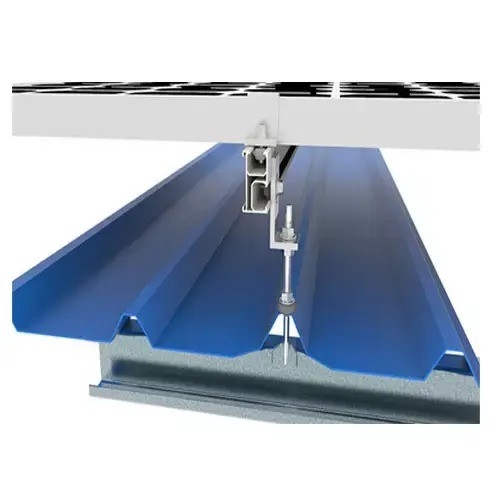 Carga de neve 1,4kn/m2 L Foot Solar Roof Mounting System Racking para telhado de metal de tamanho múltipla