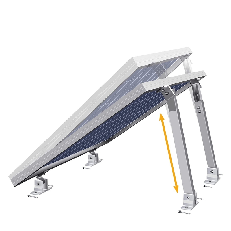 Suporte de montagem da perna dianteira e traseira para estantes de painéis solares ajustáveis em ângulo