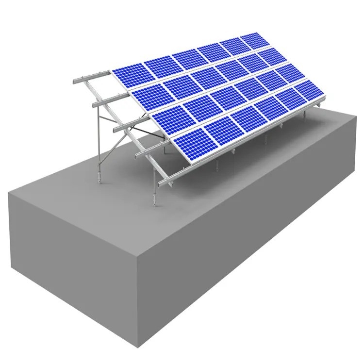 Instalação em campos abertos Sistema de montagem em solo de rede solar com design personalizado