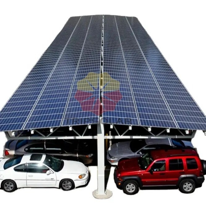 Q235 Estruturas de estacionamento solar de aço com certificação CE e carga de neve de 1,4KN/m2