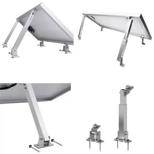 So Easy Natural Alumínio PV Solar Panel Mounting Bracket para telhado plano Sistema Solar