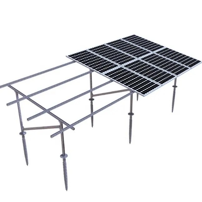 Estrutura de montagem do módulo solar montado em terra Carga de neve 1,5KN/m2 e Carga de vento 60M/s