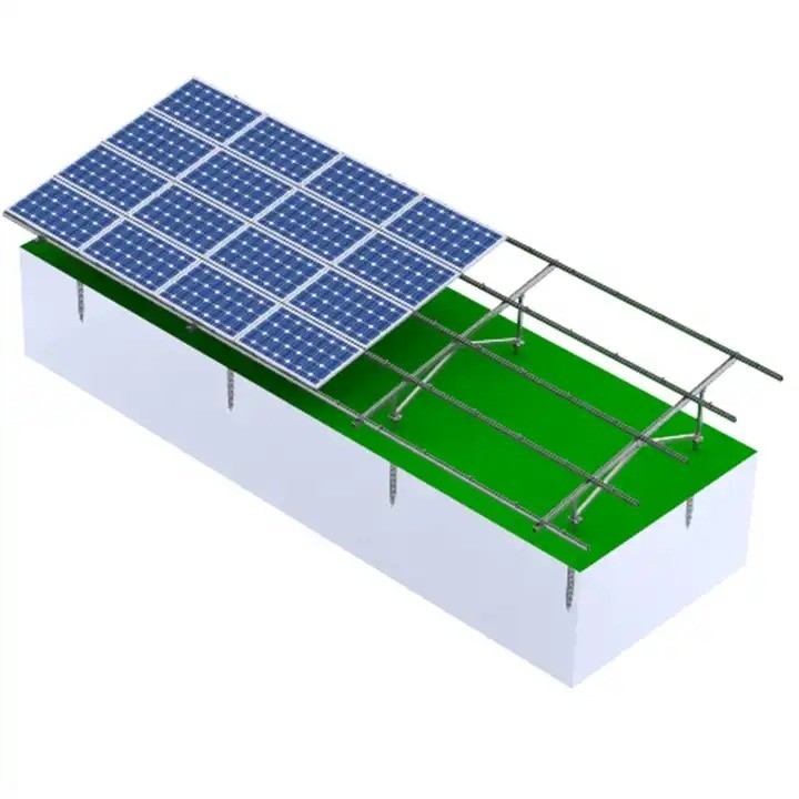 Montar em prata natural para instalação de painéis solares pré-montado e personalizado