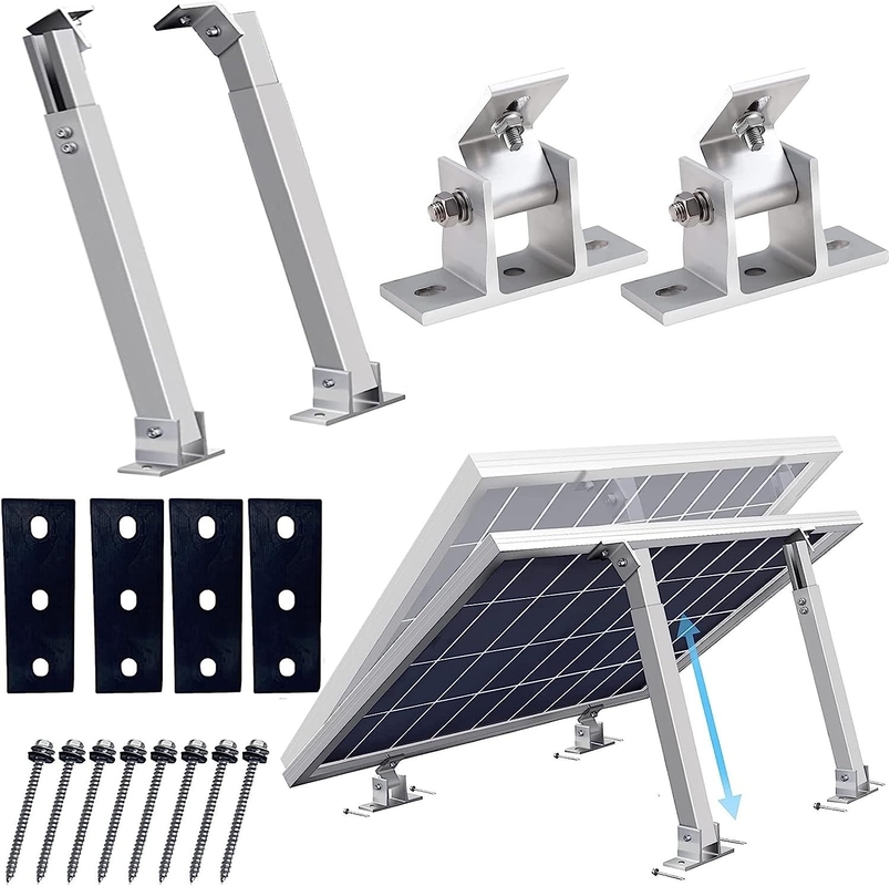 Suporte de painel solar anodizado de comprimento personalizado para solução de montagem de telhado plano e parede