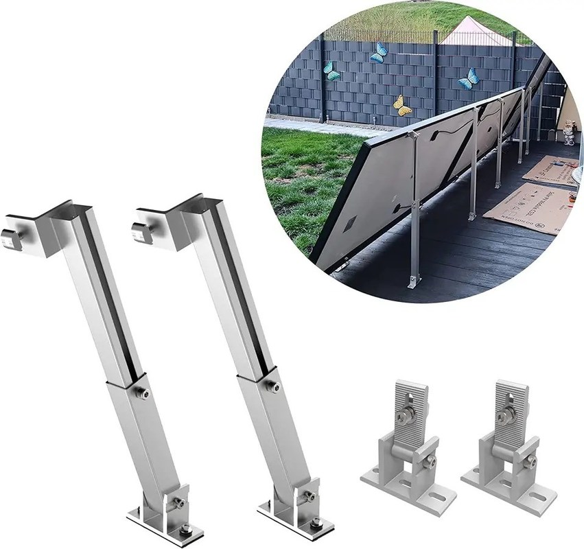 Suporte de telhado solar de metal ajustável para sistema de RV Produto de terra solar de energia de alumínio