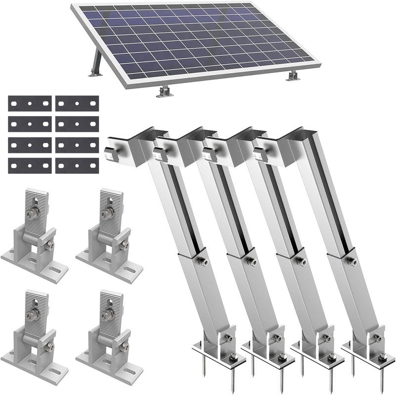 Suporte de montagem de painéis solares de alumínio para instalação rápida em telhados planos de telhas