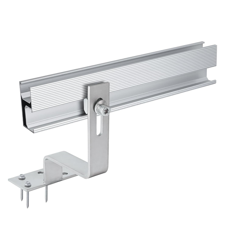 1.4KN/m2 Carga de Neve Mini Rail solar anodizado para sistema de montagem de telhado solar